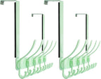 Dseap Over The Door Hook Hanger - Fits 1 3/8" to 1 3/4" Standard Doors | 5 Tri Hooks Heavy Duty Towel/Coat Rack | Door Organi