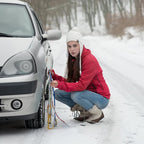 2Pcs Portable Snow Tire Chains, Auto Fixing 1 Min Quick Fit Easy Installation Tire Chains, Universal Emergency Tire Traction 
