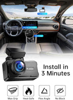 JOMISE 4K Dash Cam Front and Rear with 5Ghz WiFi GPS, Dual Dashcam with 64GB Card, 3" Screen, Night Vision, 24H Parking Mode 