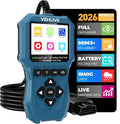 OBD2 Scanner Diagnostic Tool, Check Engine Light Car Code Reader with Reset, Battery Tester, Live Data, Freeze Frame, I/M