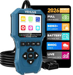 OBD2 Scanner Diagnostic Tool, Check Engine Light Car Code Reader with Reset, Battery Tester, Live Data, Freeze Frame, I/M