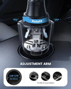 Lamicall Car Cup Tablet Holder - [15" Height Adjustable][ Fast Setup] Cup Holder Phone Holders, Multi Angle Car Mounts as Gifts for 5.2-13" iPad Pro 2025, Air, Mini, iPhone 17e, Car Accessories