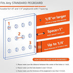 Calax 338PCS Pegboard Hooks Organizer Kit, Fit 1/8 or 1/4 inch Peg Board with Storage Bins, Pegboard Assortment Hooks Accesso