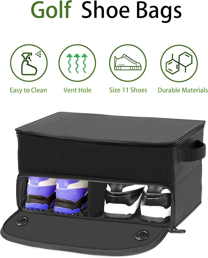 CAMPLAND 2 Layer Trunk Organizer, Waterproof Car Locker for 2 Pair Shoes, Durable Trunk Storage for Balls, Tees, Clothes,