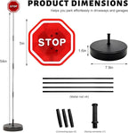 Parking Garage Flashing Stop Sign, Adjustable Height LED Garage Stopper with Flashing Warning Signal, Intelligent LED Stop Indicator Parking Sensor for Most Vehicles