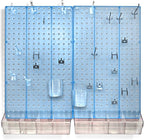 Azar Displays 900945-BLU The DIY Multi-purpose 70-piece Pegboard Wall Organizer Kit with Two Panels and Accessory Assortment,