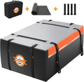 Sailnovo Rooftop Cargo Carrier 15 Cubic, Waterproof Car Roof Bag Soft-Shell Carriers Top Luggage Storage with Slip Mat, 4 Door Hooks & Heavy-Duty PVC for All Vehicle Roof with/Without Rack Cross Bar
