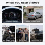 AUTOPHIX DM5900 OBD2 Scanner Diagnostic Tool for Engine, ABS, SRS, and Transmission, 12V Battery Health Test with Direct