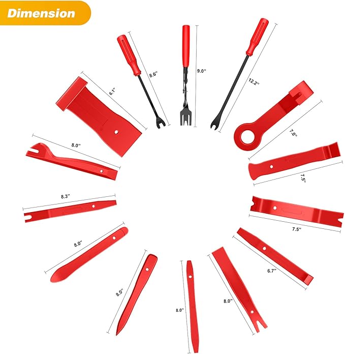GOOACC 40Pcs Trim Removal Tool,Auto Terminal Removal Key Tool,Auto Clip Pliers Stereo Removal Tools,Car Upholstery Repair Rem