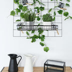4 Pcs 15.75 x 3.94 x 1.97 Inch Metal Grid Wall Baskets with Hooks Grid Wall Shelves Hanging Wire Basket Multi Function Storag