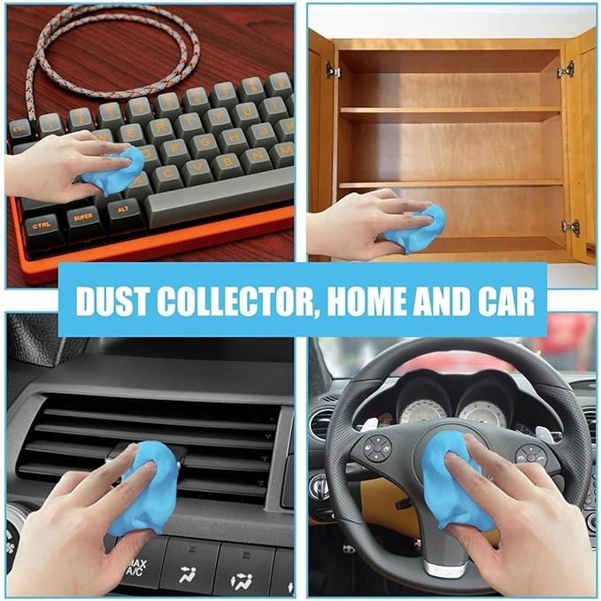20g Car Cleaning Gel Slime - Magic Mud for Automobile Air Vent & Computer Keyboard - Effective Dirt & Remover for Car Wash & 