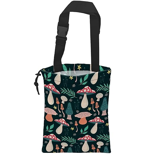 Car Trash Bag Mushroom Car Garbage Bag Hanging Car Trash Can for Back Seat with Drawstring