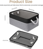 Storage Baskets for Shelves 13.8x9.8x6.7 Inch, Foldable Fabric Storage Bins with Handles, Small Storage Baskets for Organizin