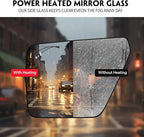 Heated Mirror Glass Replacement Compatible with Ford F150 2021-2024