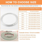 TamBee 12 Inch Lazy Susan Hardware Heavy Duty Metal Rotating Hardware Turntable Bearing Ring 300mm Turntable Lazy Susan Kit L