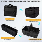Car Trunk Organizer for SUV 60L Backseat Car Organizer Back Seat Large Storage Trunk Compartment Collapsible Car Caddy Heavy