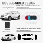 KMF 8pcs Thicken Sun Shades for Chevy Equinox 2010-2017 Accessories, Chevrolet Full Car Window Covers Sunshade for Windshield Side Rear, UV Block and Blackout Privacy for Car Camping Outdoor