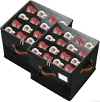 Shoe Organzier for Cloest - 2pack Adjustable Shoe Storage Box Fits 8-16 pairs,shoe Bin with Pop-Up dividers,Space Saver shoes