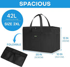 JUNGYOON Heavy-Duty Insulated Grocery Bags & Insulated Bag – Collapsible Cooler Bag with Zippered Top