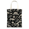 Cute Car Trash Can, Hanging Canvas Car Back Seat Organizer and Storage Bag, Funny Car Trash Bag For Travelling, Outdoor Cute Black Skeleton Dinosaur