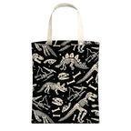 Cute Car Trash Can, Hanging Canvas Car Back Seat Organizer and Storage Bag, Funny Car Trash Bag For Travelling, Outdoor Cute Black Skeleton Dinosaur