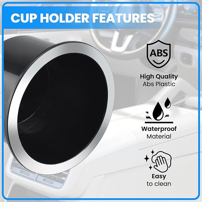 SDTC Tech Black Sofa Cup Holder, Insert Universal Cup Drink Holde for RV Boats, Cars, Sofas and Golf Carts (2-Piece)