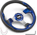 NOKINS 12.5" Universal Golf Cart Steering Wheel, Fit EZGO TXT/RXV/Club Car DS/Precedent/Yamaha, Most Golf Carts (Blue)
