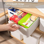 Yishyfier Plastic Storage Baskets Bins Boxes With Lids,Organizing Container White Storage Organizer Bins For Shelves Drawers 