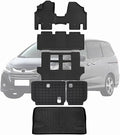 Floor Mats & Trunk Mats for 2011-2017 Honda Odyssey, TPE All Weather Protection 3 Rows Car Floor Liners with Cargo Liners Covering The backrest Accessories