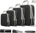 Compression Packing Cubes for Travel, 4 Set Expandable Packing Organizers, Lightweight Luggage Organizer Bags, Travel Essenti