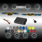 New Features Forward and Reverse Parking sensors, Option to Measure Distance in inches, bidirectional Display Option, and Customizable Digital Direction（Black）