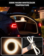 for Tesla Trunk LED Strip Model Y Juniper Accessories 2025-2026 Flexible Silicone Waterproof Interior Lighting Bar Tesla Trunk Ambient Lights Warm Yellow Light
