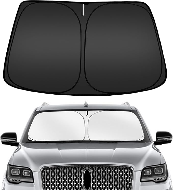 ARISMOTOR Windshield Sun Shade for Lincoln Navigator 2018-2025 2026, Custom Fit Foldable Front Window Sunshade Sun Visor Protector, Block UV Rays Keep Your Car Cooler