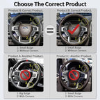 Hand Sewn Steering Wheel Cover,Fit for Ford F-150 2015-2020/F-250 F-350 F-450 F-550 2017-2021/F-600 2020-2021/F-650 F-750 2021,Non-Slip Breathable Microfiber Leather Steering Wheel Cover