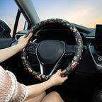 Mushroom Steering Wheel Cover Auto Leather Steering Wheel Protector, Anti-Slip, Breathable, Absorbing Sweat, Universal Mushro