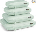 4 Piece Compression Packing Cubes for 3–7 Day Travel, Lightweight Travel Organizers with Breathable Mesh, Double-Zipper Packi