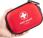 Mini First Aid Kit - 120 Piece Small Waterproof Hard Shell Medical Kit for Car, Home, Office, Travel, Camping, Sports, Outdoo