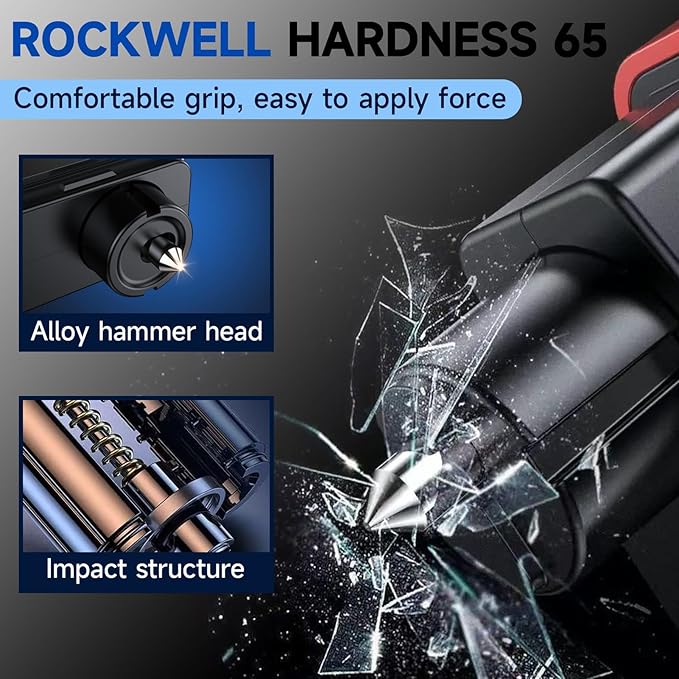 MightY Bear Car Window Breaker Seatbelt Cutter, 2-in-1 Car Emergency Tool, Underwater Glass Breaker for Traffic Accidents and