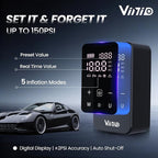 Vinid Cordless Air Compressor, 75W Portable Tire Inflator with Digital Pressure Gauge, Auto Shut Off, Fast Inflation for Car Tires, Bike, Motorcycle, Balls & Inflatables, Rechargeable Battery Powered