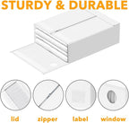 SpaceAid 9 Pack Bed Sheet Organizers and Storage, Foldable Sheet Organizer with Window for Linen Closet, Set Folder Keeper fo