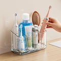 Toothbrush Holders for Bathroom Countertop Organizer, 5 Slots Large Capacity Electric Toothbrush Holder Wall-Mount for Space 