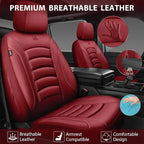 CAR PASS 3D Foam PU Leather Car Seat Covers, Universal Seat Covers Full Sets for Trucks SUV Sedan Automotive Seat Covers Armr