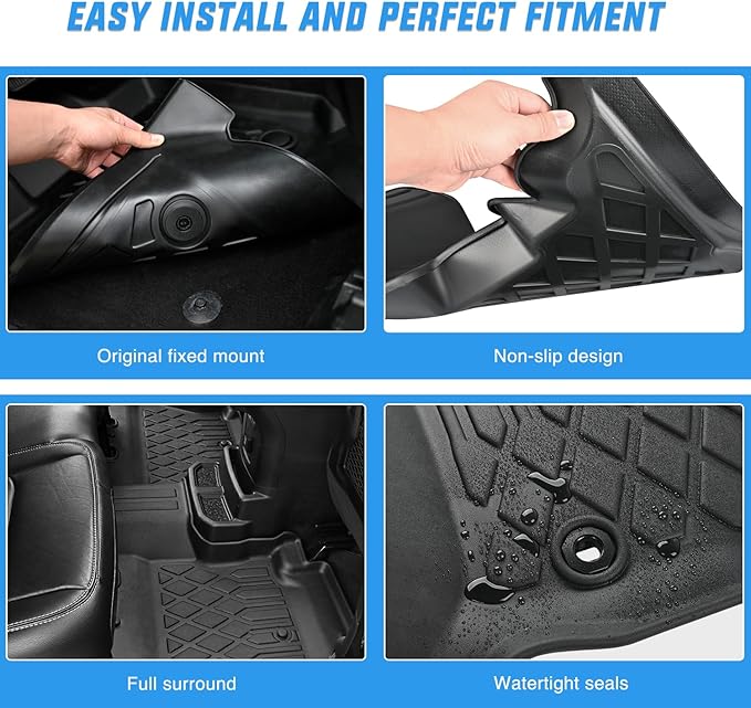 Nilight TPE Floor Mats for Toyota Camry (Hybrid Only) 2018 2019 2020 2021 2022 2023 2024,All Weather Custom Fit Heavy Duty Floor Liners