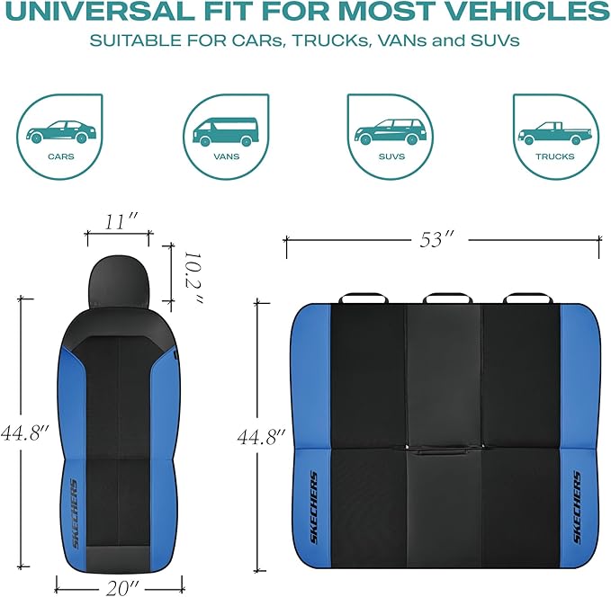 Skechers Car Seat Covers,GOGA Mat Oxford Cloth Seat Covers,Waterproof Car Seat Covers Front Seats,Automotive Universal Fit Se