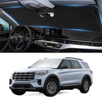 Sunshade for Explorer Windshield Sun Shade for Ford Explorer 2020-2026 Accessories Foldable Front Window Shield Cover Sun Visor Protector Block UV Rays