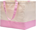Canvas Reusable Grocery Bags Heavy Duty, 8.3 gal Foldable Large Tote Bag with Handles, Holds 60 lbs Canvas Shopping Bags, 1 Pack