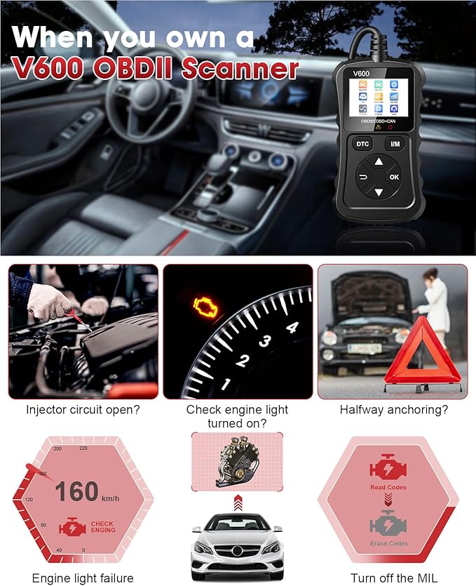 OBD2 Scanner Car Code Reader Support Voltage Test Plug and Play Fixd Car CAN Diagnostic Scan Tool Read and Clear Engine Error