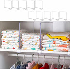 Yieach 10 Pack Clear Acrylic Shelf Divider for Closet Organization - 9.2″ Tall Closet Dividers for Wood Shelves,Cupboard,Vert