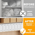 SpaceAid 8 Pack Bed Sheet Organizers and Storage, Foldable Organizer for Linen Closet, Sheets Set Folder Keeper with Window X