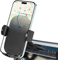 Shock-Resistant CD Slot Phone Holder for Car, CD Player Phone Mount with Adjustable Clamp, 360° Rotation, Non-Slip, Single-Button Release, Heat-Resistant, Universally Compatible with iPhone & Samsung